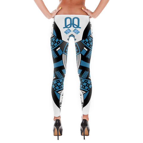 Queen of Diamonds Leggings (Negative White)